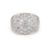 Bague jonc multi diamants brillants et navettes