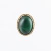 Bague malachite forme ovale