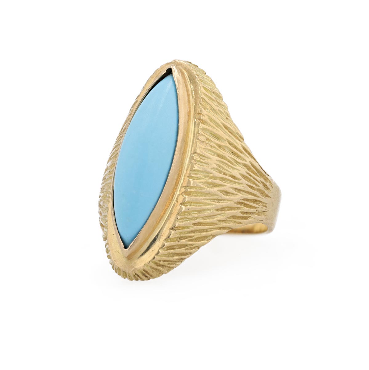 Bague turquoise type marquise