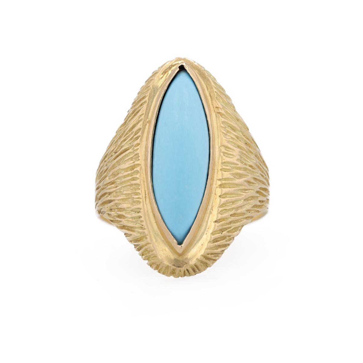 Bague turquoise type marquise