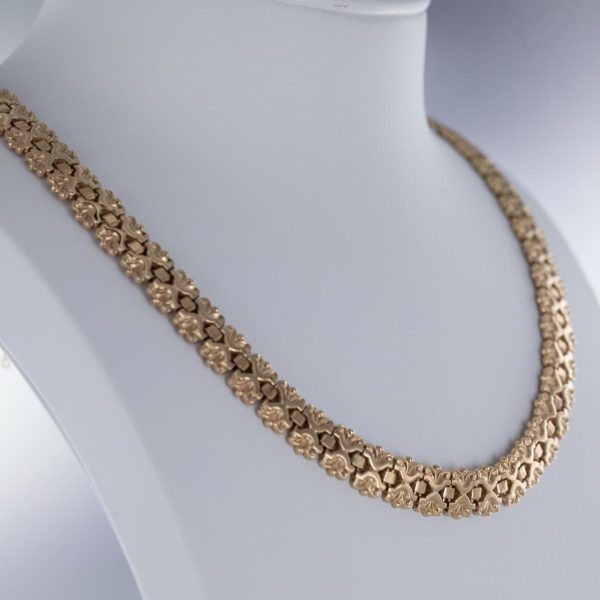 Collier maille plate sculptée