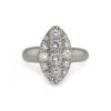 Bague marquise diamants en or blanc
