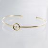 Bracelet jonc motif cercle diamant percé