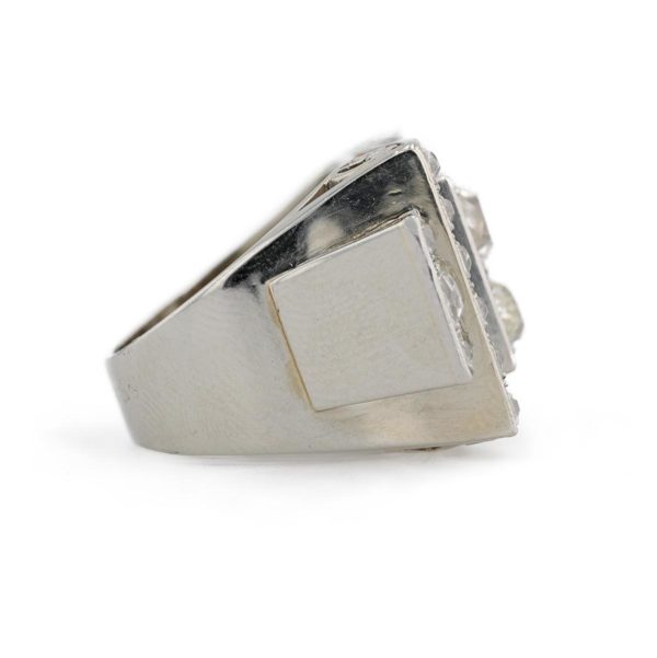 Bague tank art déco diamants