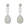 Boucles d'oreilles pendantes opales