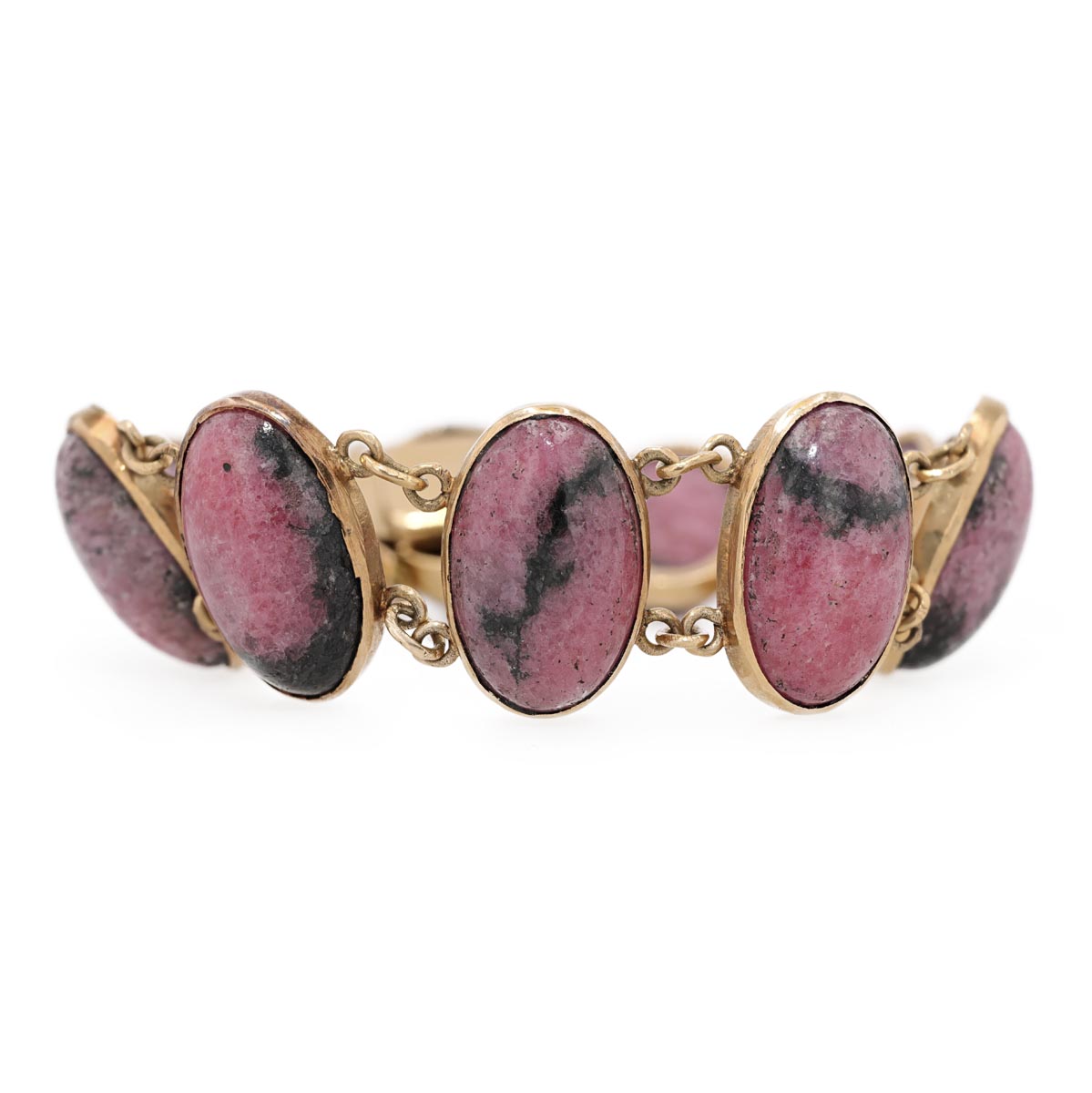 Bracelet rhodonites en cabochons