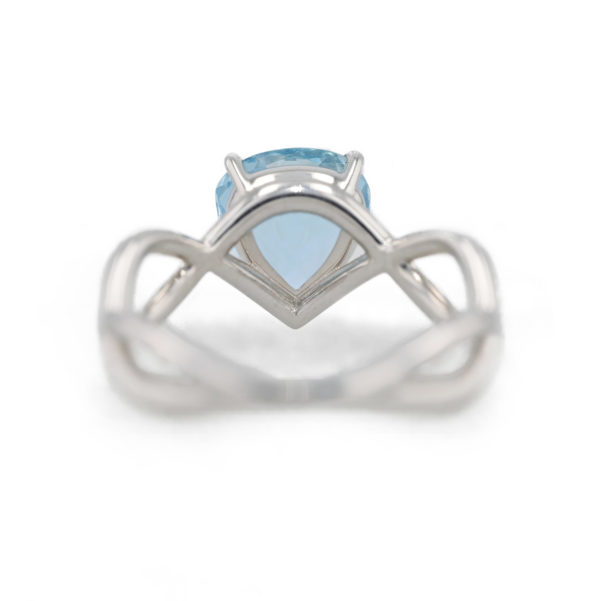 Bague aigue-marine en goutte