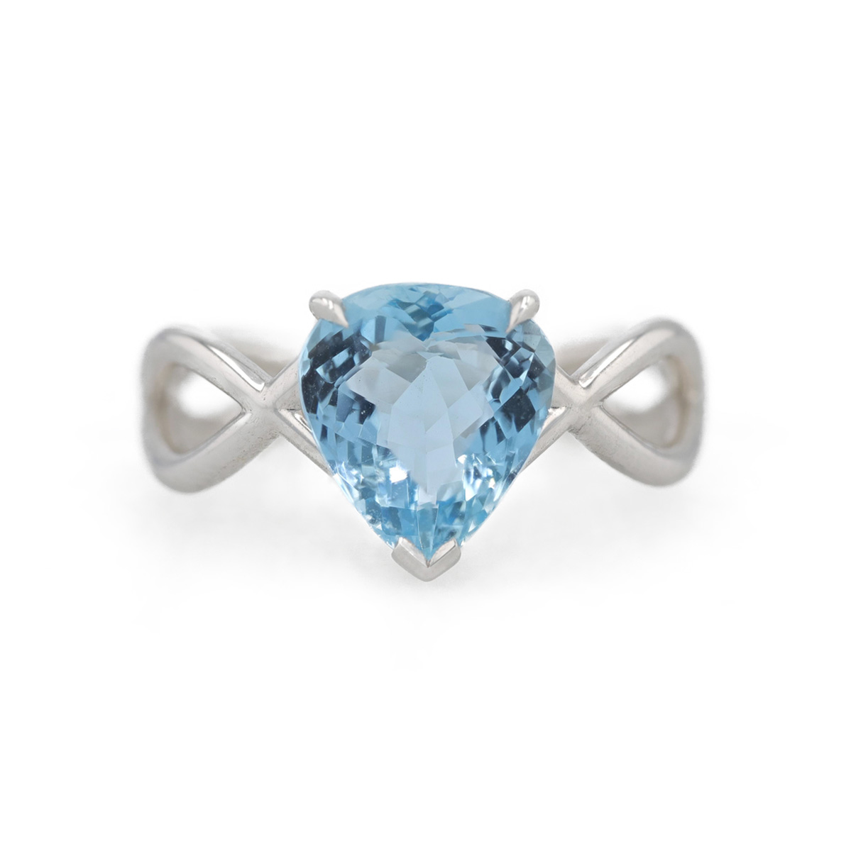 Bague aigue-marine en goutte