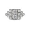 Bague façon Art Déco diamants escalier