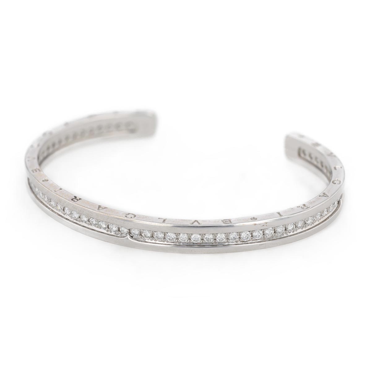 Bracelet rigide BULGARI modèle Bzero diamants sertis rails