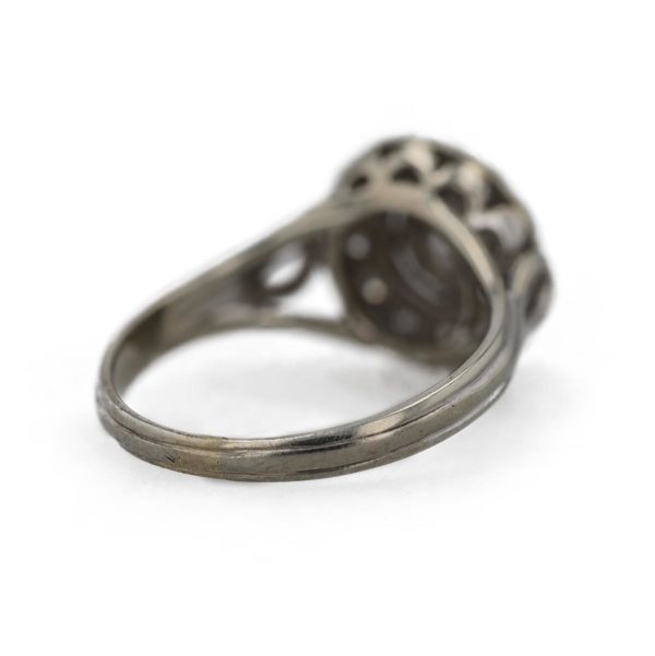 Bague ronde diamants années 60
