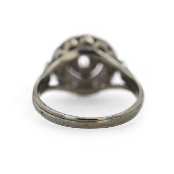 Bague ronde diamants années 60