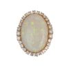 Bague opale entourage diamants