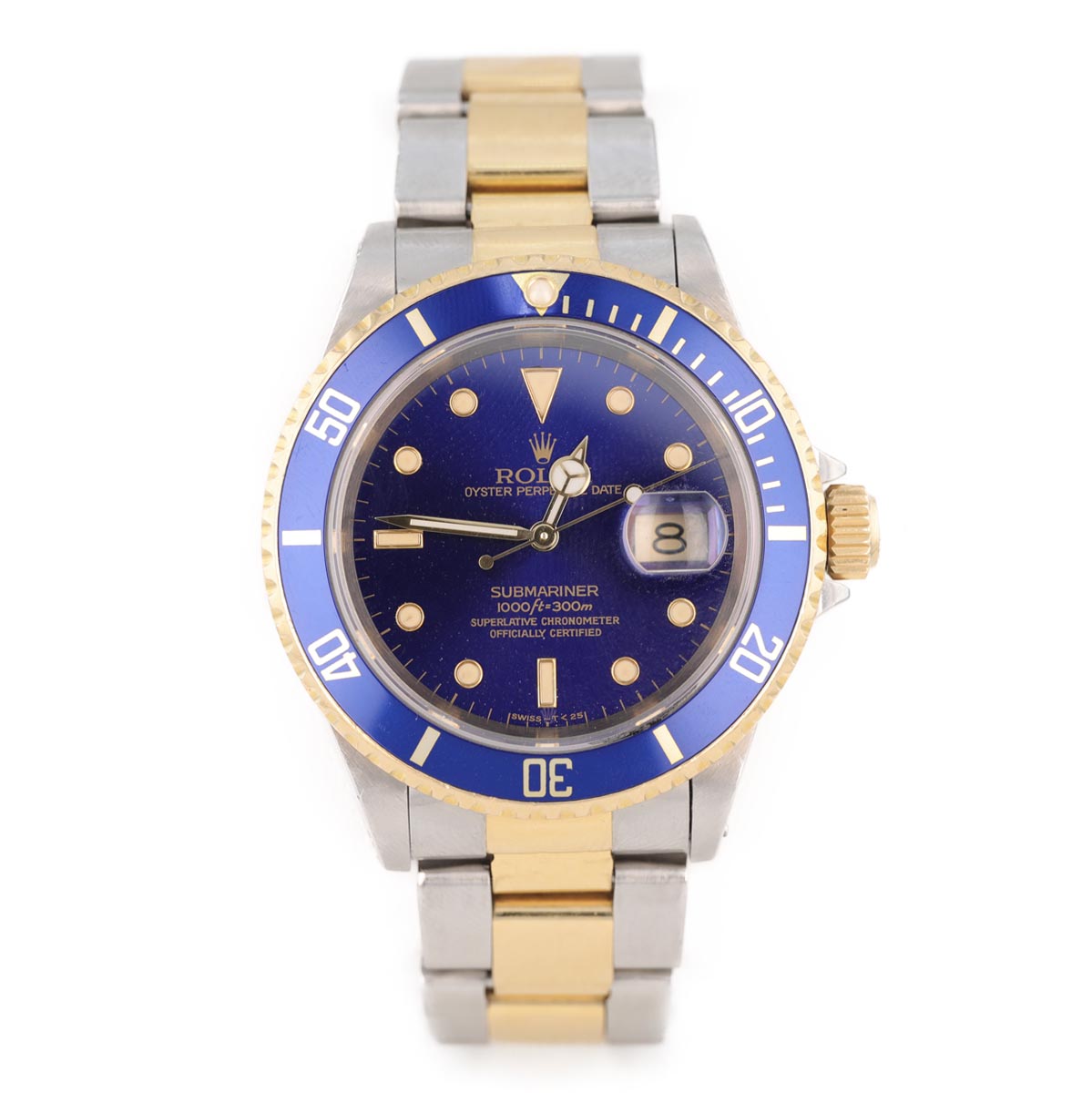 Montre ROLEX Submariner date or et acier