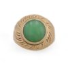 Bague jonc cordage avec jade