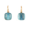 Boucles d'oreilles dormeuses POMELLATO topazes bleues