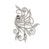 Broche ancienne florale diamants