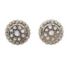 Boucles d'oreilles marguerite diamants taille rose en or blanc 18 carats