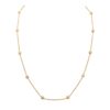 Collier femme maille et boules en or jaune 18 carats