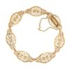 Bracelet ancien filigrane Belle Époque en or jaune 18 carats