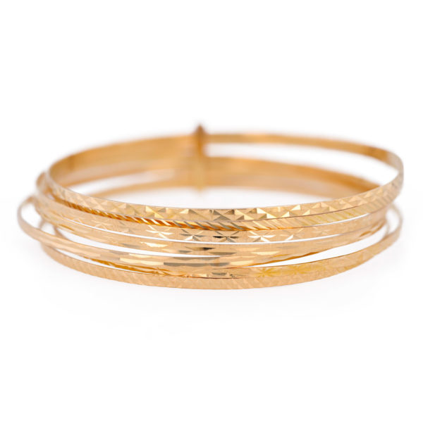 Bracelet semainier pour femme en or jaune 18 carats