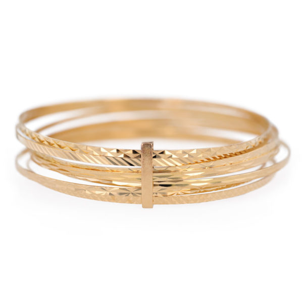 Bracelet semainier pour femme en or jaune 18 carats