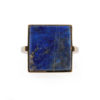 Bague carrée Lapis-Lazuli en or jaune 18 carats