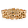 Bracelet ancien large maillons articulés en or jaune 18 carats
