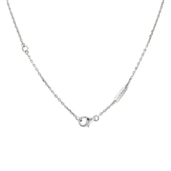 Collier pendentif Alhambra Van Cleef & Arpels calcédoine en or blanc 18 carats
