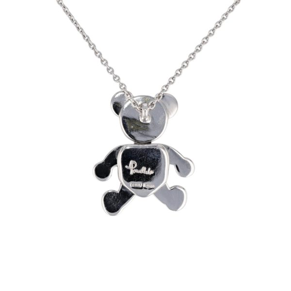 Collier Pomellato Ours Saphirs et diamants en or blanc 18 carats