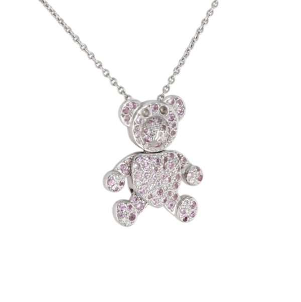 Collier Pomellato Ours Saphirs et diamants en or blanc 18 carats