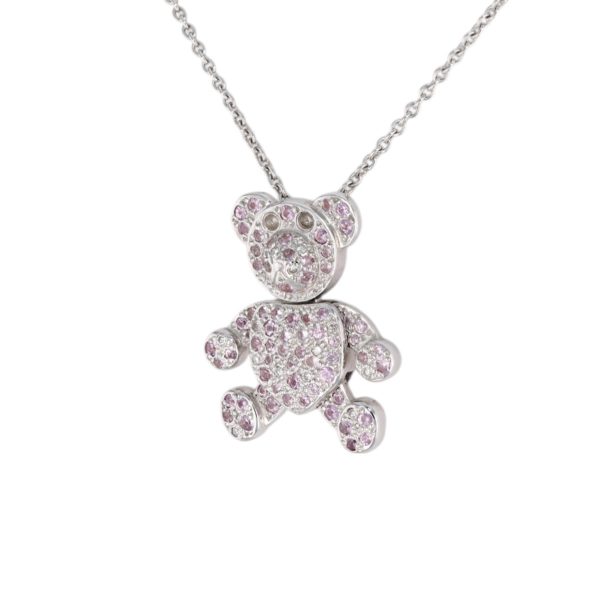 Collier Pomellato Ours Saphirs et diamants en or blanc 18 carats