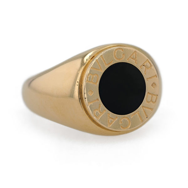 Bague BULGARI Onyx en or jaune 18 carats