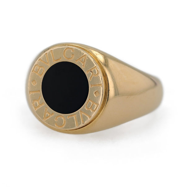 Bague BULGARI Onyx en or jaune 18 carats