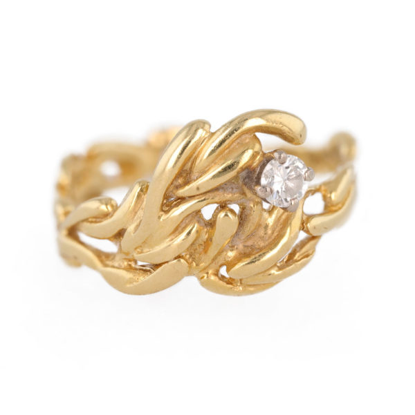 Bague Gilbert Albert diamant en or jaune 18 carats