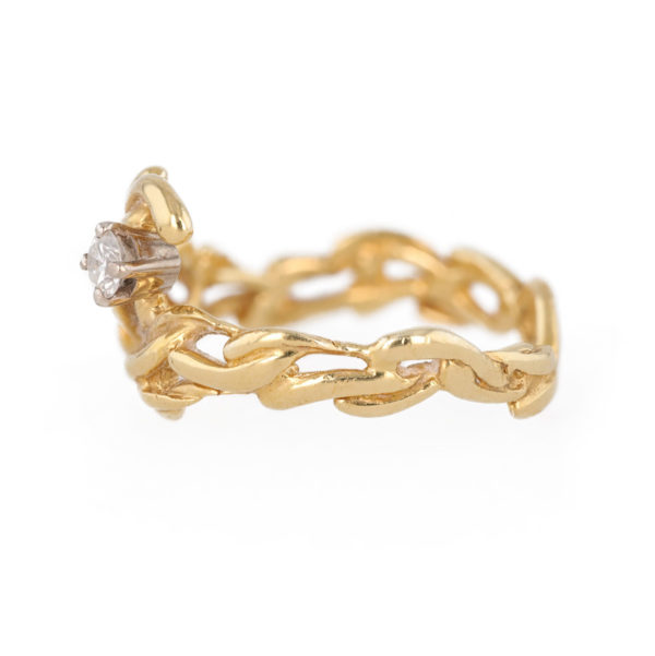Bague Gilbert Albert diamant en or jaune 18 carats