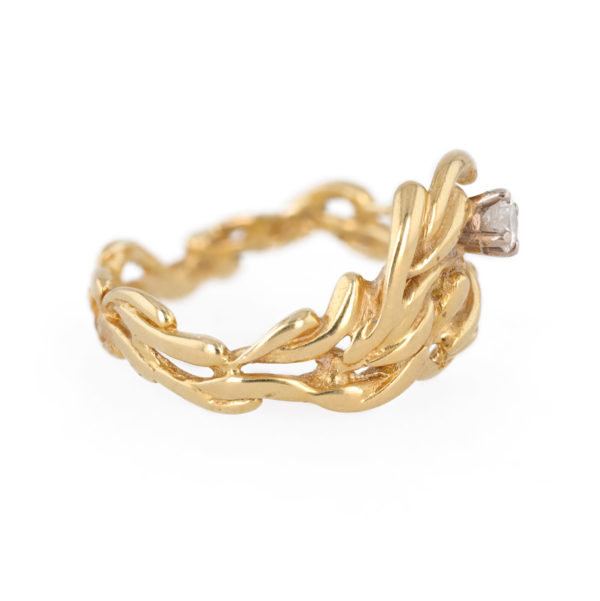 Bague Gilbert Albert diamant en or jaune 18 carats