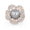 Bague perle Mickael Van en or blanc 18 carats