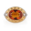 Bague ancienne citrine madère en or jaune 18 carats