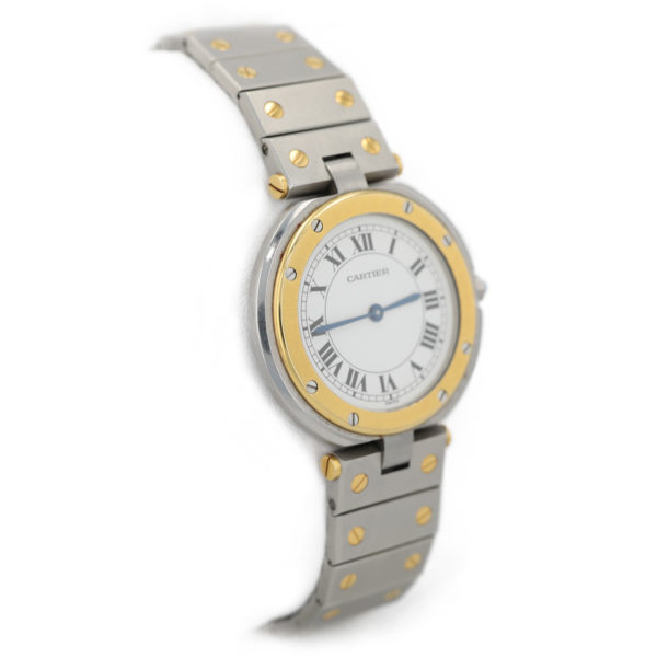 Montre Cartier Santos en acier et or jaune 18 carats