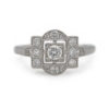 Bague diamants style Art Déco en or blanc 18 carats