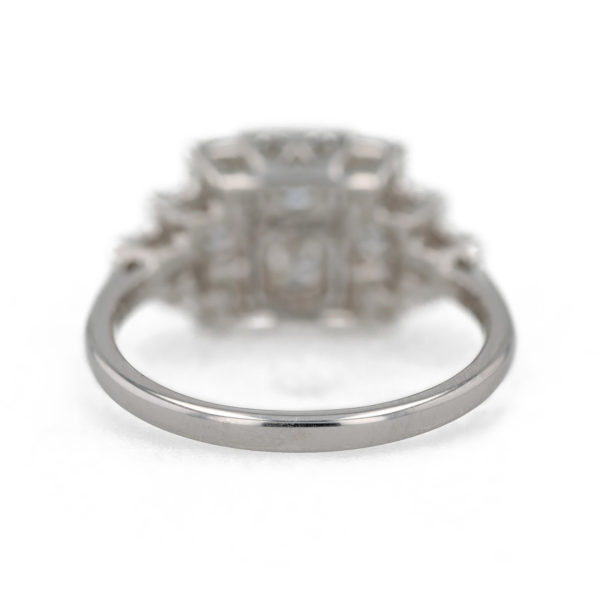 Bague diamants style Art Déco en or blanc 18 carats