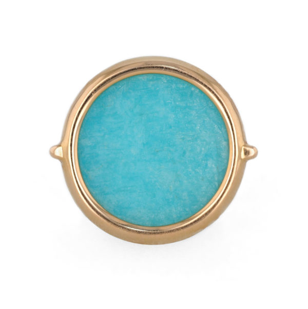 Bague Ginette NY amazonite en or jaune 18 carats