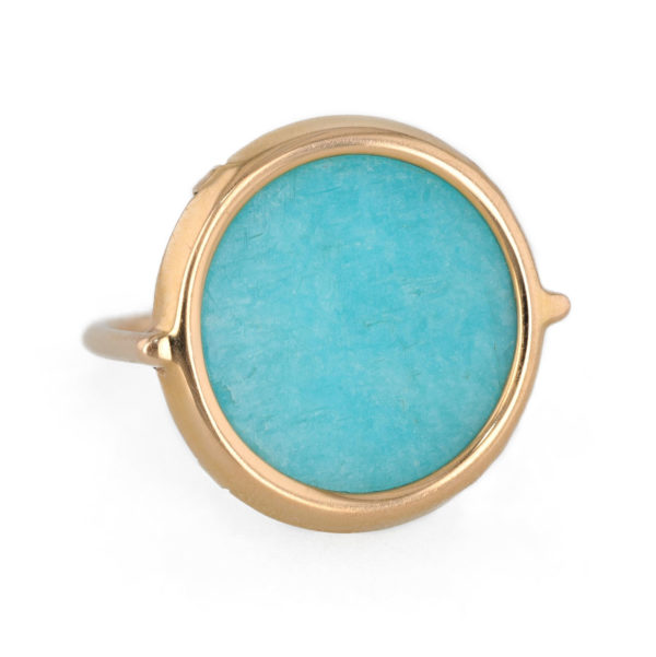 Bague Ginette NY amazonite en or jaune 18 carats