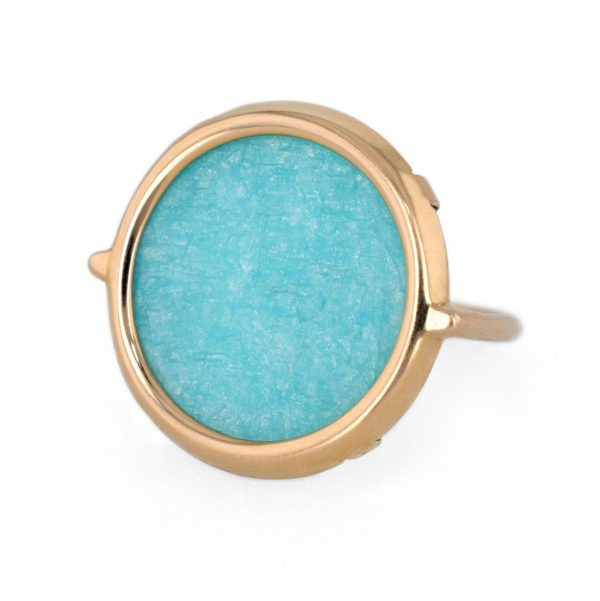 Bague Ginette NY amazonite en or jaune 18 carats