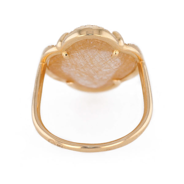 Bague Songe Morgane Bello Quartz aiguille de rutile en or jaune 18 carats