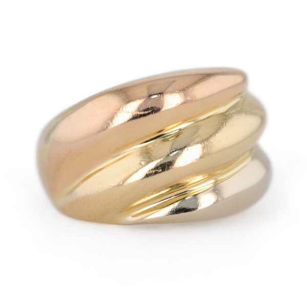 Bague triple jonc 3 ors 18 carats Bague triple jonc 3 ors 18 carats