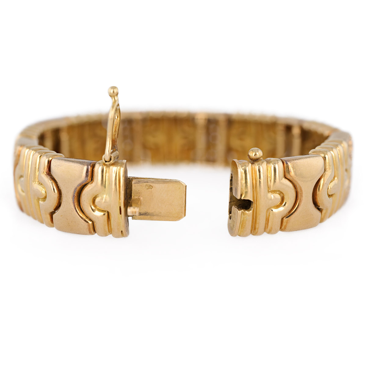 Bracelet ancien rigide diamants en or jaune 18 carats