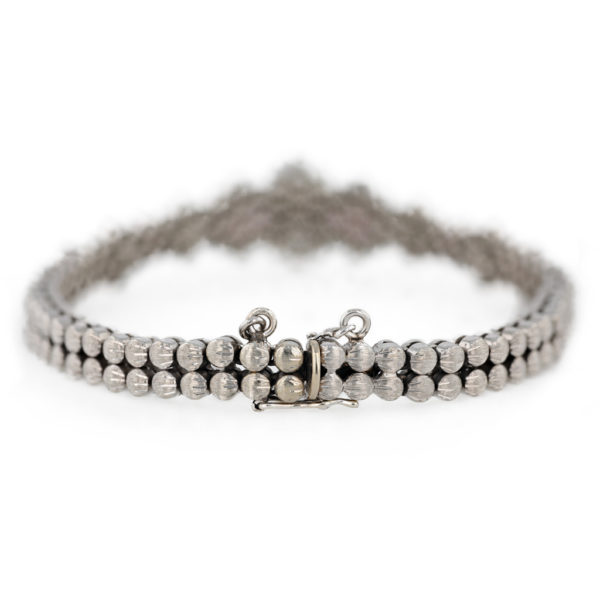 Bracelet diamants et spinelles en or blanc 18 carats Bracelet diamants et spinelles en or blanc 18 carats