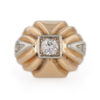 Bague Art déco diamant en or jaune 18 carats